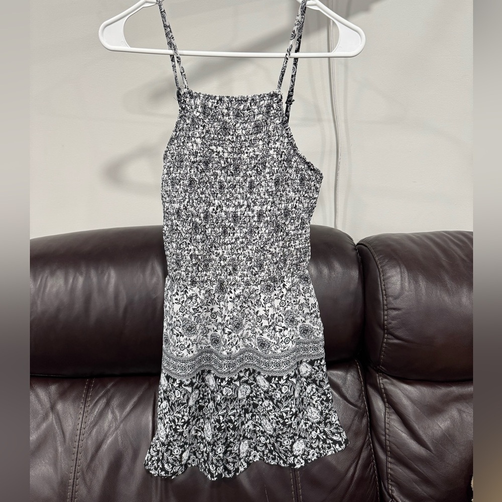 Trixxi Black and White Floral Romper